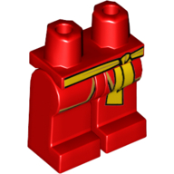 Hips and Red Legs with Red Robe, Yellow Sash/Belt Red