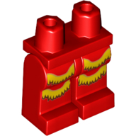 Hips and Red Legs with Yellow Tassels Print in Red
