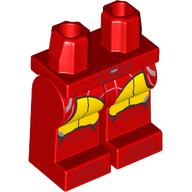 Hips and Red Legs with Iron Man Armor, Yellow Shapes print Red
