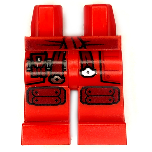 Hips and Red Legs with Dark Red Straps, Knee Pads print (Kai) Rot