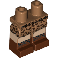 Hips with Medium Nougat Legs and Reddish Brown Boots Pattern with Caveman Belt and Skirt, Light Nougat Knees Print Mittelnougat