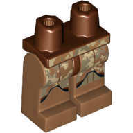 Hips and Medium Nougat Legs with Camouflage Armor Print (Clone Trooper) Reddish Brown