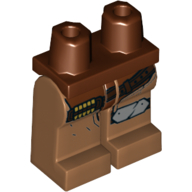 Hips and Medium Nougat Legs with Reddish Brown Ammo Belt, Grey Knee Pad Reddish Brown