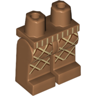 Hips and Medium Nougat Legs with Ice Cream Waffle Cone Print Mittelnougat
