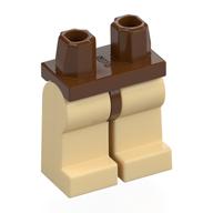 Hüfte und beige Beine Rotbraun