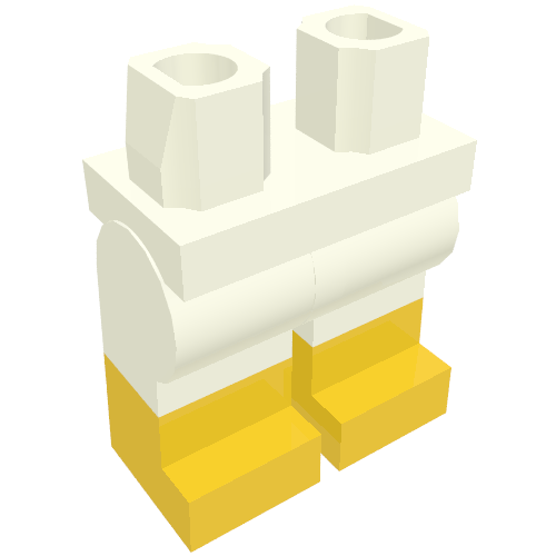 Hips with White Legs and Yellow Boots Pattern White