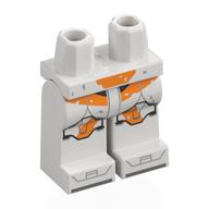 Hips and White Legs with Clone Trooper Armor, Orange Markings print Weiß