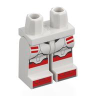 Hips and White Legs with Clone Trooper Armor, Red Markings print White