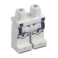 Hips and White Legs with Clone Trooper Armor, Blue Markings print Weiß