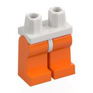 Hüfte und orange Beine Weiß