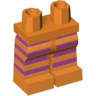 Hips and Orange Legs with Dark Purple Stripes (Big Bird) Orange