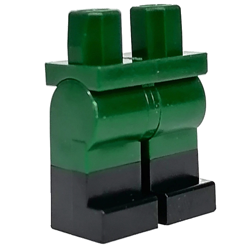 Hips with Dark Green Legs and Black Boots Pattern [PLAIN] Dark Green