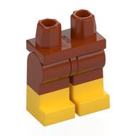 Hips with Dark Orange Legs and Yellow Boots Pattern [PLAIN] Dark Orange