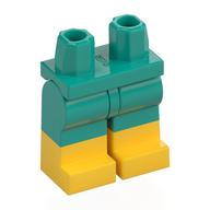 Hips with Dark Turquoise Legs and Yellow Boots Pattern [PLAIN] Dark Turquoise