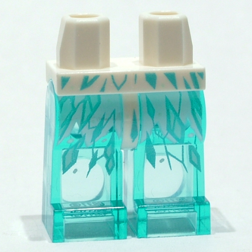 Hips and Trans-Light Blue Legs with White/Dark Turquoise Ice Decorations print White