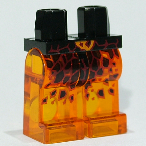 Hips and Trans-Orange Legs with Black Lava Rock Print Schwarz