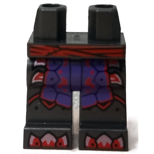 Hips and Pearl Titanium Legs with Red Belt, Dark Purple Armor, Red Trim, Silver Claws print Perltitan