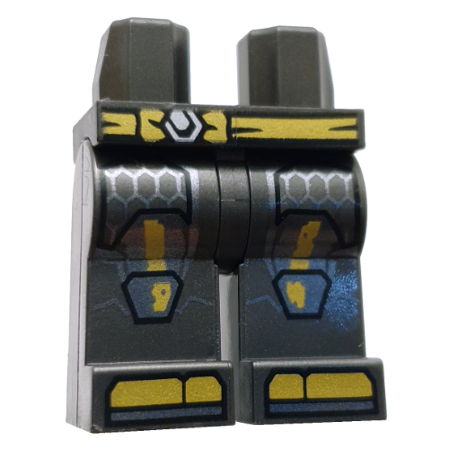 Hips and Pearl Titanium Legs with Yellow Belt, Toes, Armor Plating, Hexagons print Perltitan