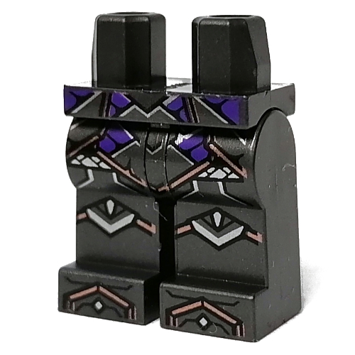 Hips and Pearl Titanium Legs with Dark Purple Belt, Armour print Perltitan