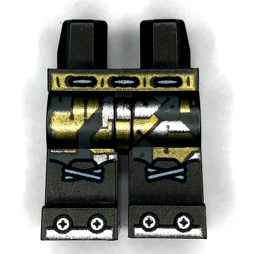 Hips and Pearl Titanium Legs with Gold and Silver Circuitry, Toes, Belt print Pearl Titanium