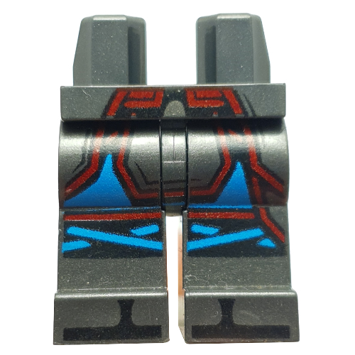 Hips and Pearl Titanium Legs with Dark Azure, Dark red Details, Armor Perltitan
