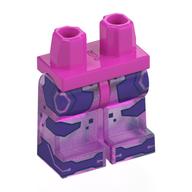 Hips and Opal Trans-Dark Pink Legs with Dark Purple Panels, Dark Blue Trim, Circuitry print Dunkelrosa