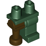 Left Leg, Dark Brown Right Peg Leg, Dark Green Hips Dark Green