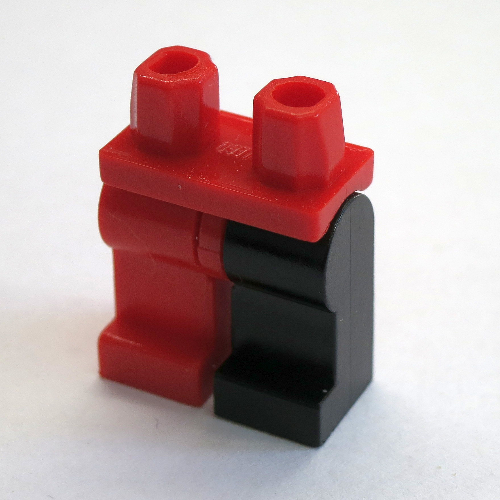 Hips and Black Left Leg, Red Right Leg [Plain] Red