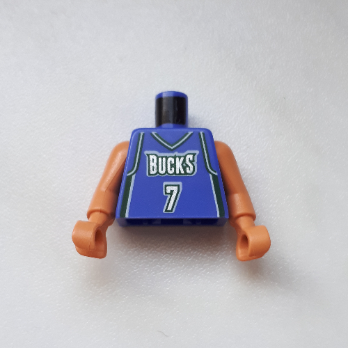 Torso Basketball Jersey, Milwaukee Bucks '7' Print, Long One Piece Arms Nougat (NBA) Violet