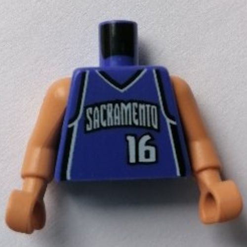 Torso Basketball Jersey, Sacramento Kings '16' Print, Long One Piece Arms Nougat (NBA) Violet