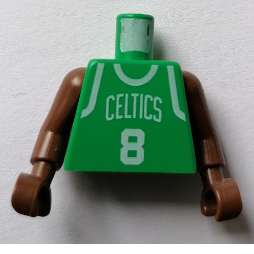 Torso Basketball Jersey, Boston Celtics '8' Print, Long One Piece Arms Brown (NBA) Grün