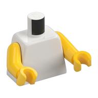Torso, Yellow Arms and Hands [Plain] White