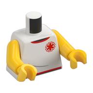 Torso Shirt, Red Trim, Star of Life print, Yellow Arms and Hands White
