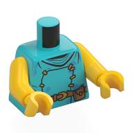 Torso, Stapled Front, Nougat Belt with Pouch print, Yellow Arms and Hands Medium Azure