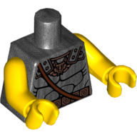 Torso Armor, Muscles, Copper Wolf , Copper/Dark Brown Belt Print, Yellow Arms and Hands Pearl Titanium