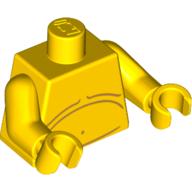 Torso Bare Chest with Body Lines Print, Yellow Arms and Hands Yellow
