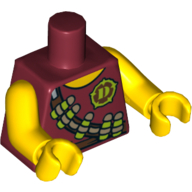 Torso Tank Top, Tranquilizer Bandolier, Belt and 'D' Print, Yellow Arms and Hands Dark Red