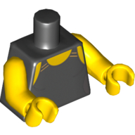 Torso Swimsuit Print, Yellow Arms and Hands Schwarz