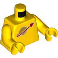 Torso Classic Space Logo Print (New Version), Yellow Arms and Hands Yellow