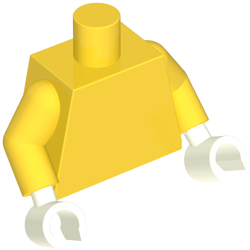 Torso, Yellow Arms, White Hands [Plain] Yellow