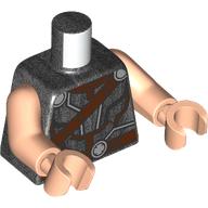 Torso, Silver Armor Lines, Reddish Brown Strap, Belts print, Light Nougat Arms and Hands Perltitan