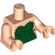Torso Dress Made of Leaves Print (Poison Ivy), Light Nougat Arms and Hands Light Nougat