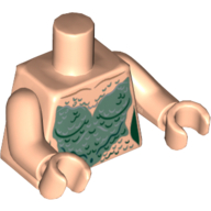 Torso Mermaid Sand Green Scales Print, Light Nougat Arms and Hands Hellnougat