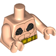 Torso Bare Chest, Seashells, Gold Belt Print, Light Nougat Arms and Hands Light Nougat