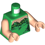 Torso Dress, Leaves Print (Poison Ivy), Light Nougat Arms and Hands Green
