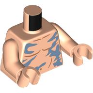 Torso, Bare Chest, Sand Blue Markings print, Light Nougat Arms and Hands Hellnougat
