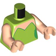 Torso, Dress, Green Shade print, Light Nougat Arms and Hands Lime