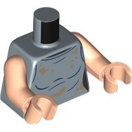 Torso, Shirt with Dirt Stains print, Light Nougat Arms and Hands Sandblau