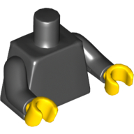 Torso, Black Arms, Yellow Hands [Plain] Black