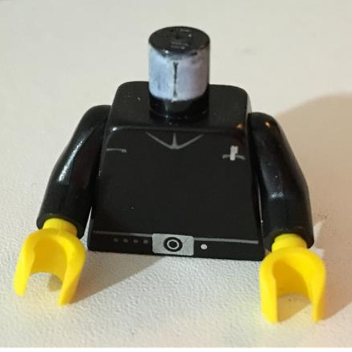 Torso Jacket Imperial Shuttle Pilot Print, Black Arms, Yellow Hands Black